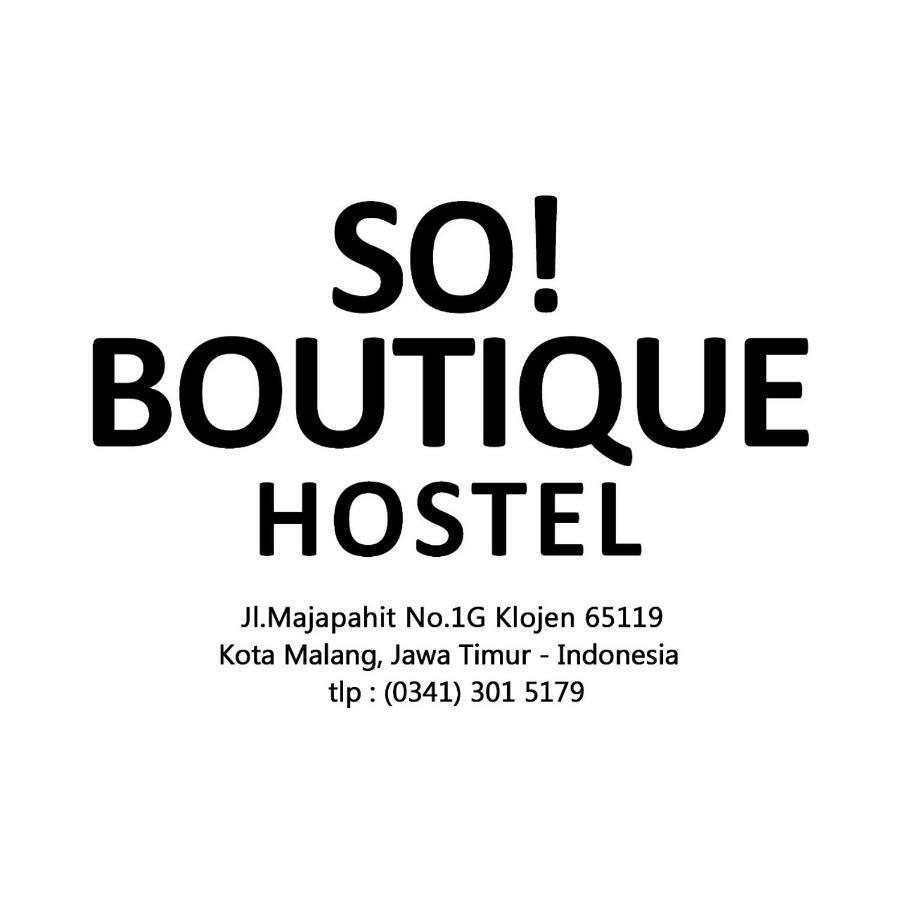 So! Boutique Hostel Malang Exterior photo
