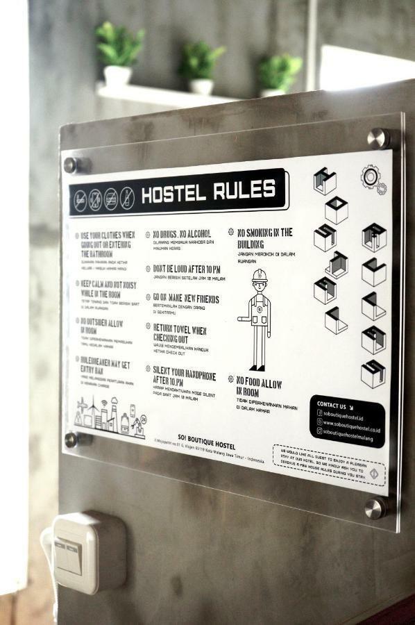 So! Boutique Hostel Malang Exterior photo